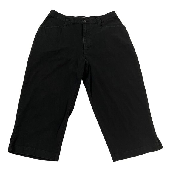 Lee Denim - LEE JEANS Women's 12 Petite Denim Cotton Stretch Notched Zippers Pockets Black